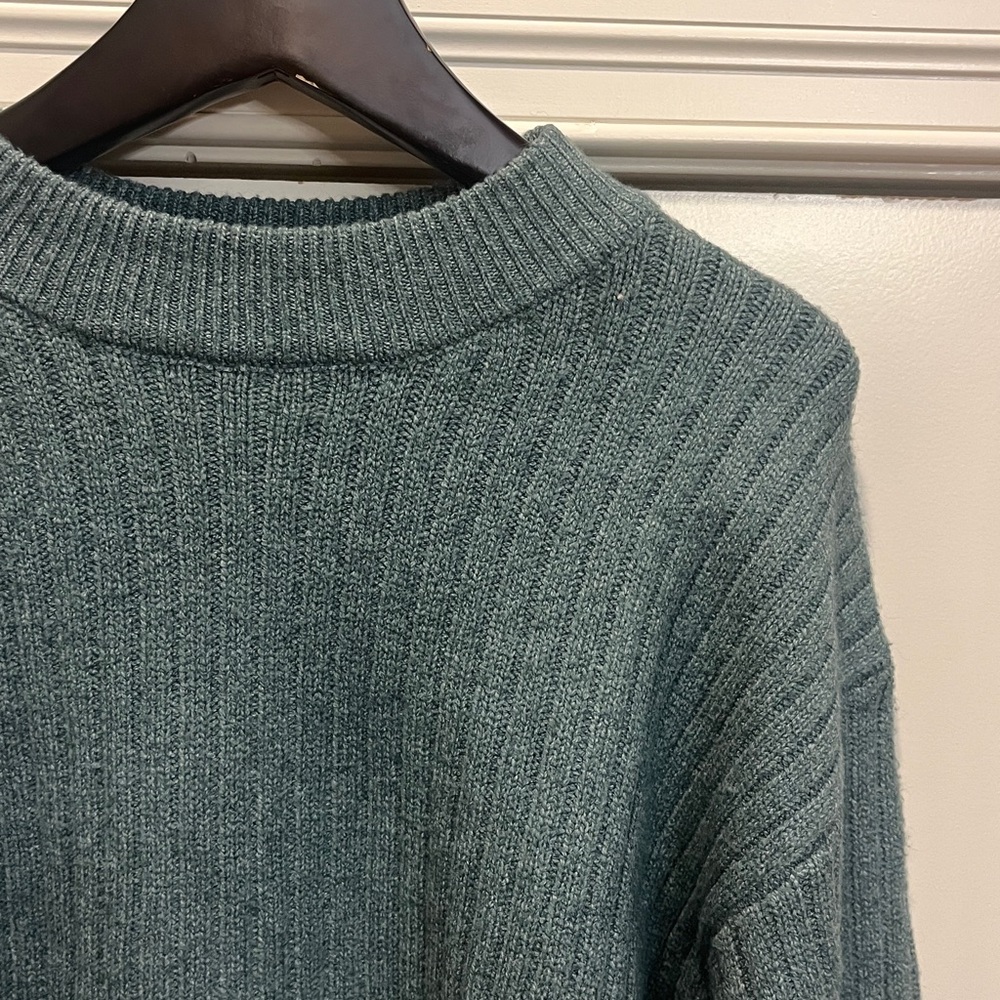 NWT Altar'd State Ribbed Green Cropped Sweater - Picture 3 of 6